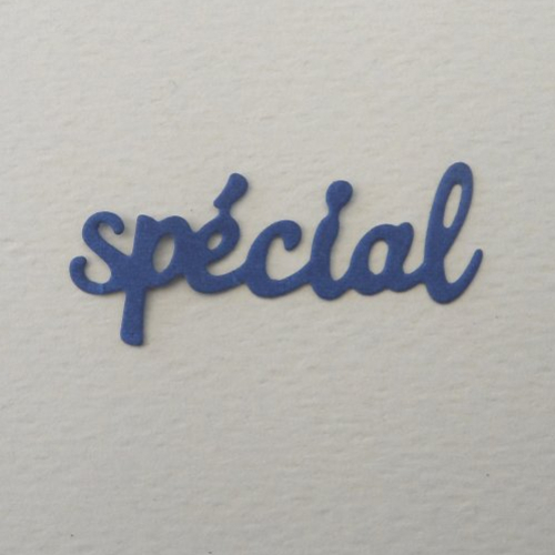 N°488 mot spécial   en papier de couleur bleu marine vendu à l'unité découpage fin