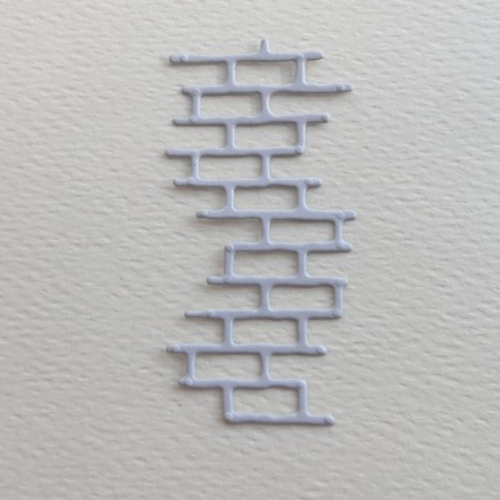 N°1371  mur de brique en papier gris découpage fin