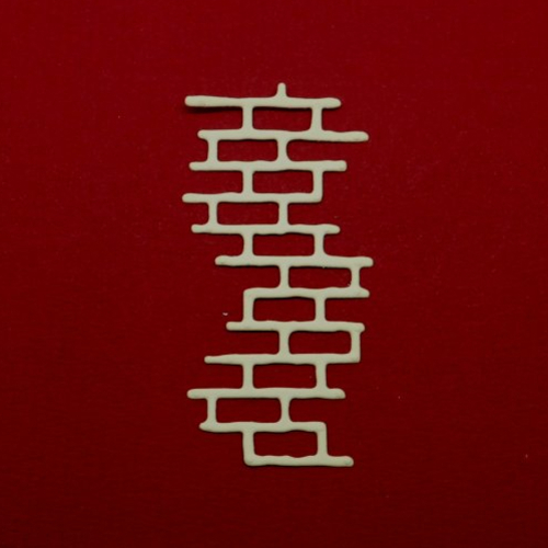 N°1371  mur de brique en papier ivoire découpage fin
