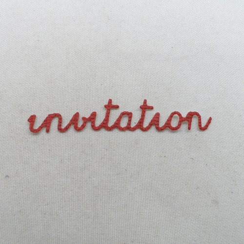 N°254 e mot invitation en papier tapisserie  vendu à l'unité      découpage fin