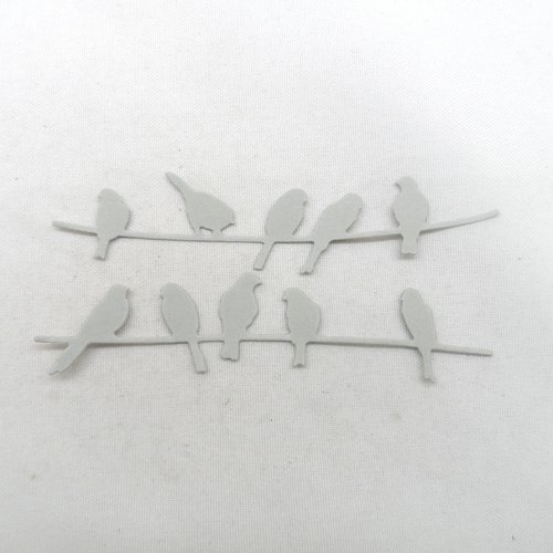N°139 oiseaux sur un fil deux différentes en papier    découpage