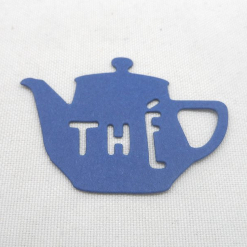 N°329 petite théière thé   en papier  découpage