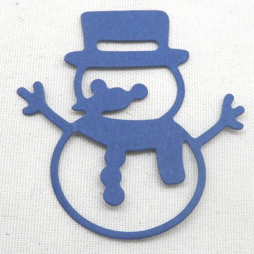 N°105 bonhomme de neige avec chapeau écharpe en papier   découpage