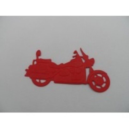 N°49 d'une moto en papier  rouge  découpage et gaufrage 