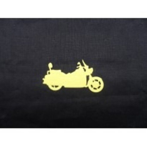 N°49 d'une moto en papier  jaune  découpage et gaufrage 