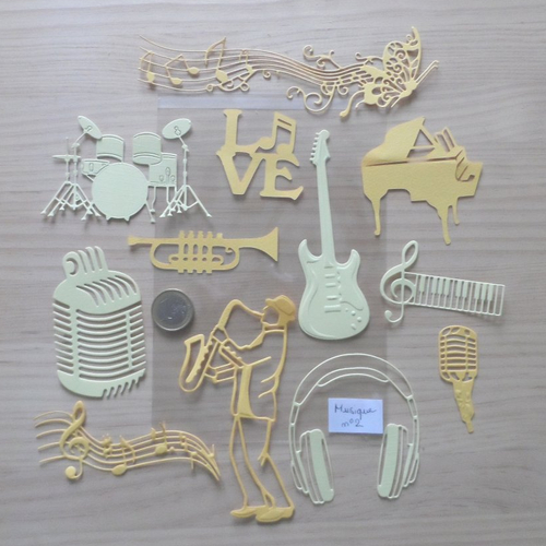 N° 2093 lot de découpes sur le thème de la musique n°2