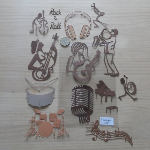 N° 2093 lot de découpes sur le thème de la musique n°6
