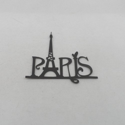 N°241 mot paris en papier noir découpage fin