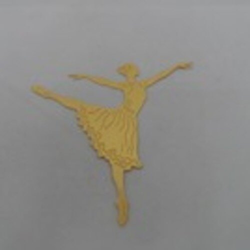 N°63 ballerine arabesque en papier  doré découpage fin