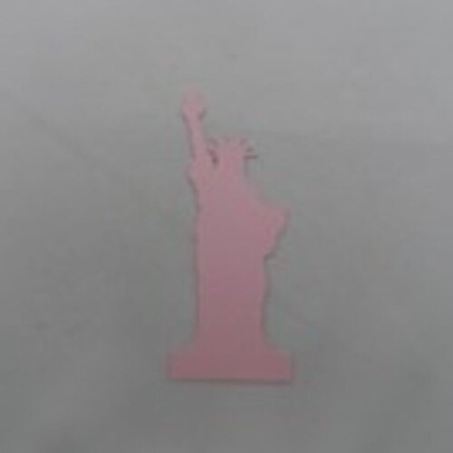 N°72 de la statue de la liberté en papier  rose     découpage fin