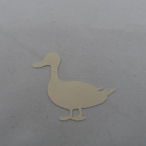 N°856  petit canard  en papier ivoire    découpage 