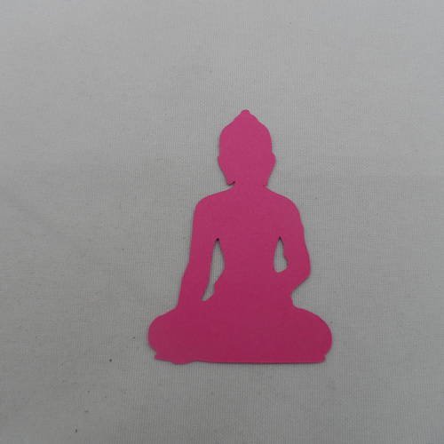 N°837  shakyamuni bouddha   en papier fuchsia    découpage fin 