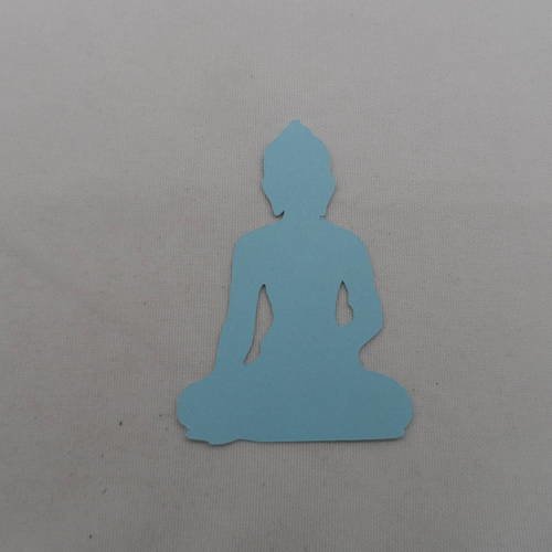 N°837  shakyamuni bouddha   en papier bleu ciel     découpage fin 