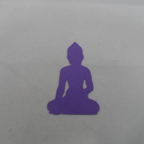 N°837  shakyamuni bouddha   en papier violet   découpage fin 