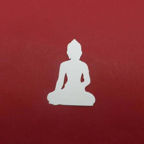 N°837  shakyamuni bouddha   en papier blanc   découpage fin 