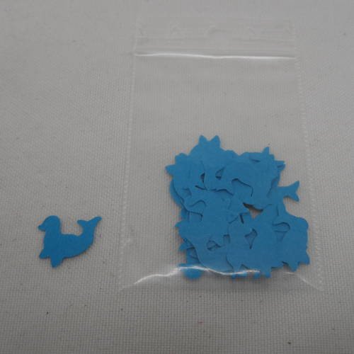 N°1002  lot de 25 petites otaries en papier bleu turquoise   pour  embellissement