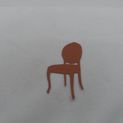 N°441 d'une chaise n°2  en papier marron    découpage 