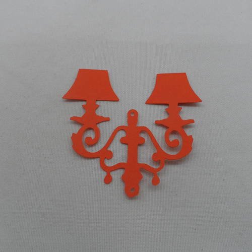 N°831  d'une applique "style lampe de chevet"  en papier orange  découpage 