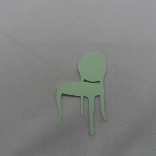 N°441 d'une chaise n°2  en papier vert    découpage 