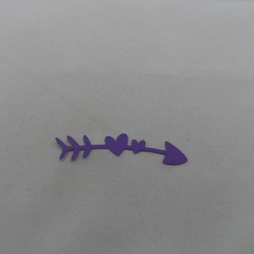 N°821   flèche cœur n°2    en papier  violet