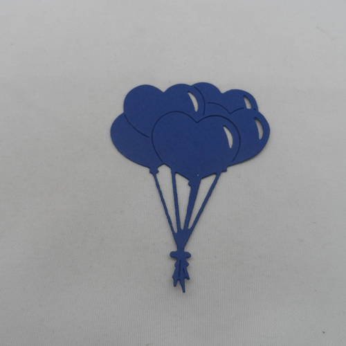 N°810 grappe de ballons cœurs  en papier bleu marine  découpage fin