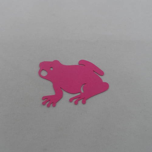 N°778 jolie petite grenouille  en papier  fuchsia   découpage fin 