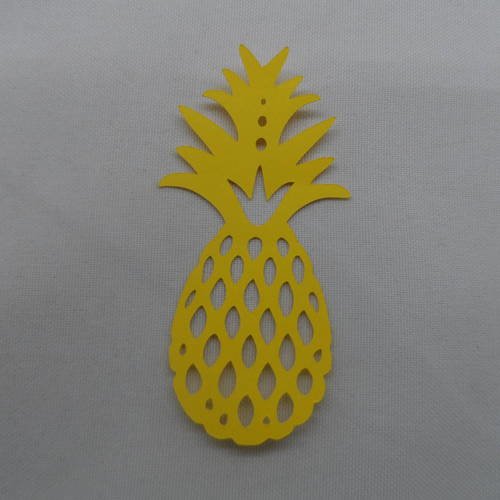 N°773 fruit ananas   en papier jaune  découpage 