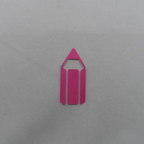 N°756 petit crayon en deux morceaux   en  papier  fuchsia