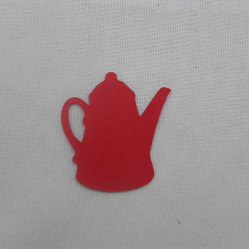 N°394 petite cafetière en papier rouge
