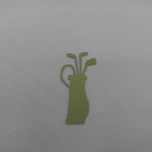 N°694 d'un  sac de golf   en papier  vert  découpage fin