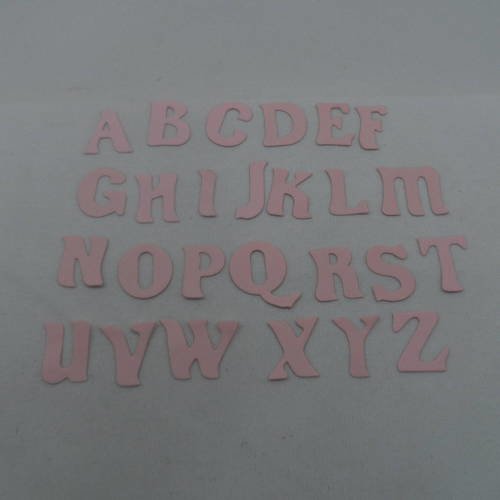 N°626 lettre tout alphabet de a à z  vendu à la lettre  en papier rose  découpage