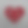 N°652 d'un grand cœur style "napperon"  en papier rouge découpage fin 