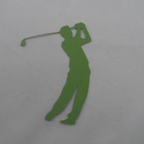 N°478 d'un golfeur en papier vert  plus foncé