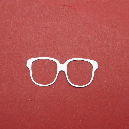 N°353 d'une paire de lunette en papier blanc  découpage fin