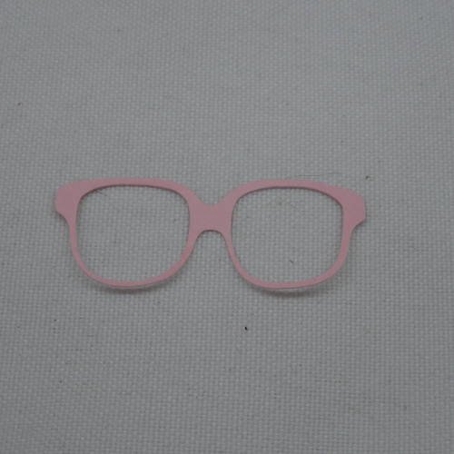 N°353 d'une paire de lunette en papier  en papier rose   découpage fin