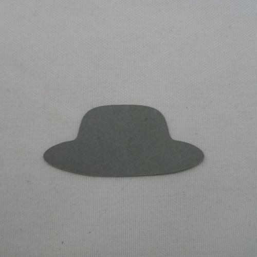 N°301 petit chapeau  en papier  gris  découpage fin 