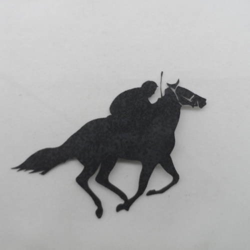 N°575 joker et son cheval (cravache)  n°5  en papier tapisserie noir
