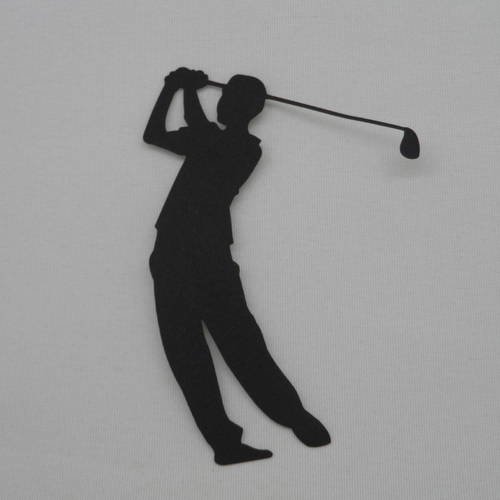 N°478  d'un golfeur en papier noir