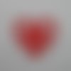 N°148 cœur "dentelé" ciselé  en papier rouge découpage fin 