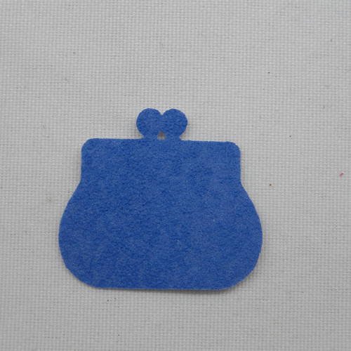 N°356  petit porte monnaie    en papier  tapisserie bleu   découpage