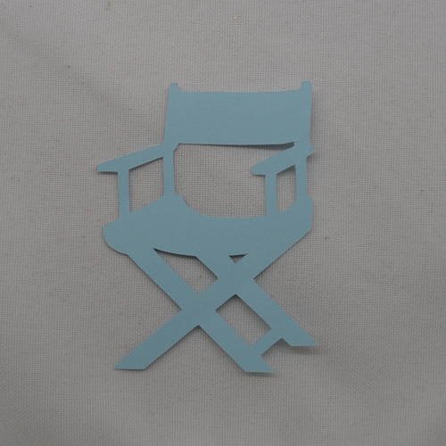 N°447 fauteuil style  cinéma en papier bleu    découpage fin 