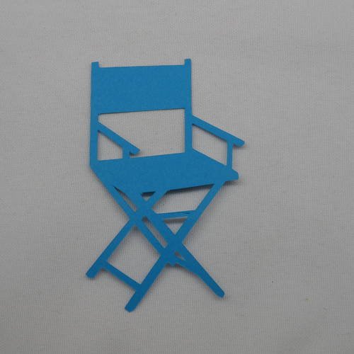 N°143 fauteuil cinéma en papier bleu turquoise   vendu à l'unité découpage fin 