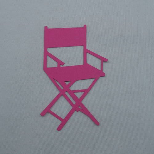 N°143 fauteuil cinéma  en papier fuchsia   découpage fin 