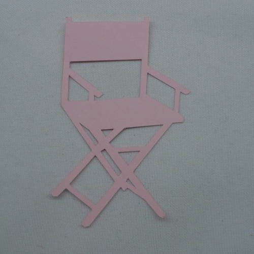 N°143 fauteuil cinéma en papier rose   découpage fin 