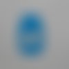 N°431 petit pot de bébé cœur en papier  bleu turquoise   découpage  fin 
