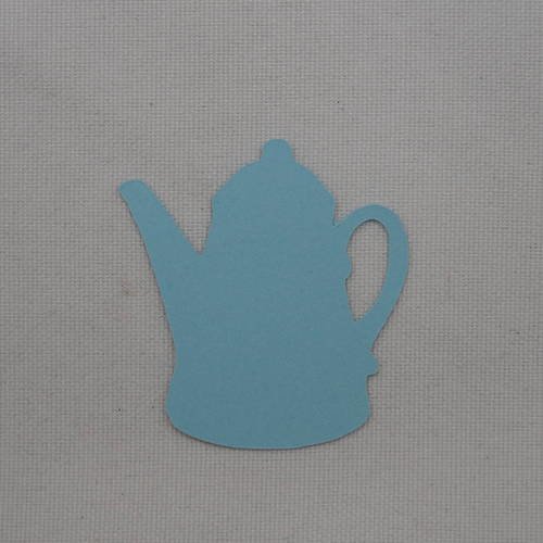 N°394 petite cafetière en papier bleu