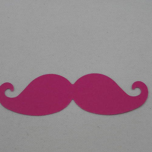 N°359 moustache en papier fuchsia pour  embellissement 
