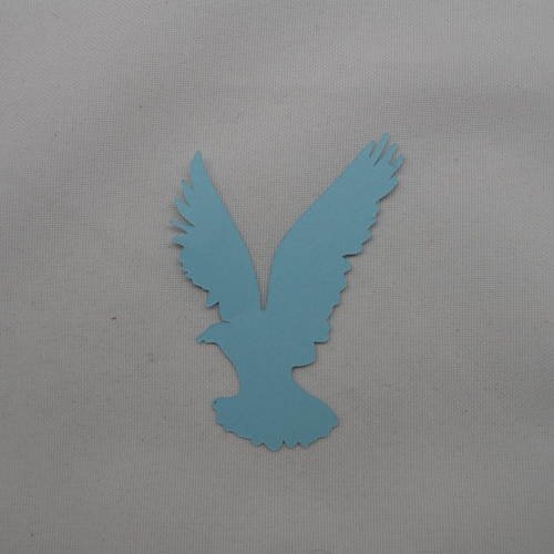 N°371   d'un aigle   en papier bleu découpage fin 