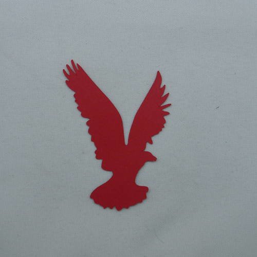 N°371   d'un aigle   en papier rouge découpage fin 