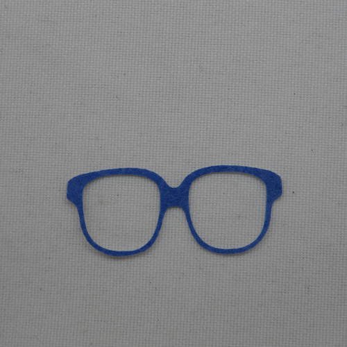N°353 d'une paire de lunette en papier tapisserie bleu  découpage fin